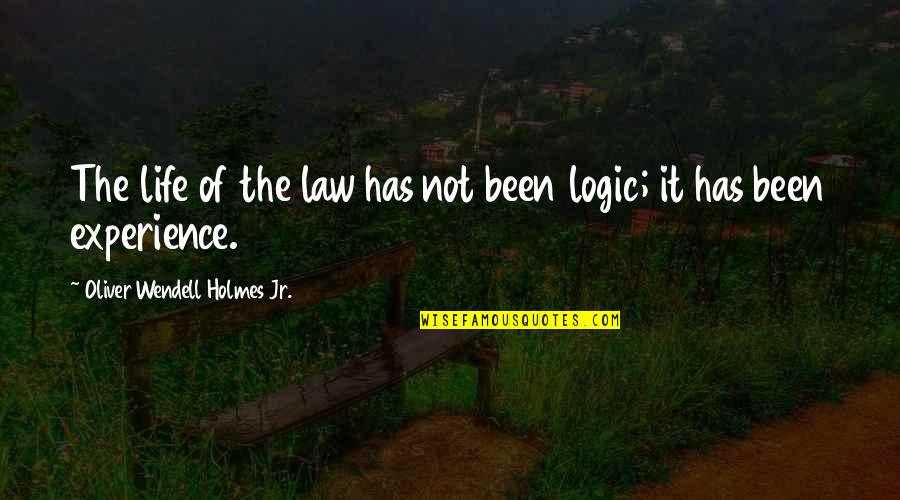 Spuches Badalarc Quotes By Oliver Wendell Holmes Jr.: The life of the law has not been
