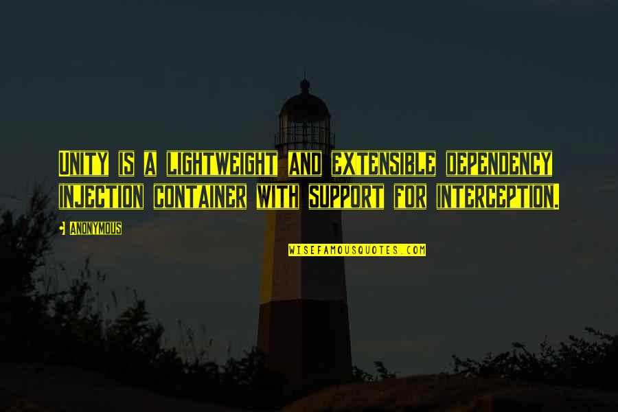 Spugne Di Quotes By Anonymous: Unity is a lightweight and extensible dependency injection
