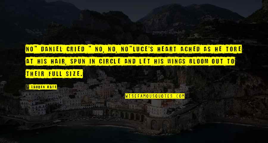 Spun Quotes By Lauren Kate: No" Daniel cried " No, no, no"Luce's heart