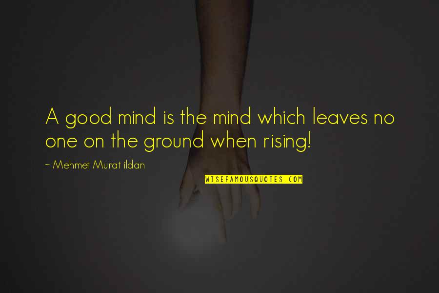 Spuneam Quotes By Mehmet Murat Ildan: A good mind is the mind which leaves