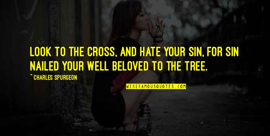 Spurgeon The Cross Quotes By Charles Spurgeon: Look to the cross, and hate your sin,