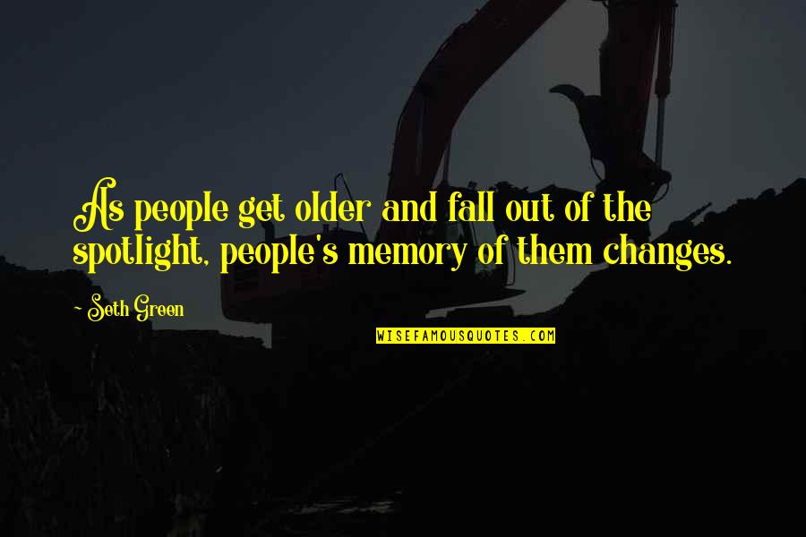 Sputters Synonyms Quotes By Seth Green: As people get older and fall out of