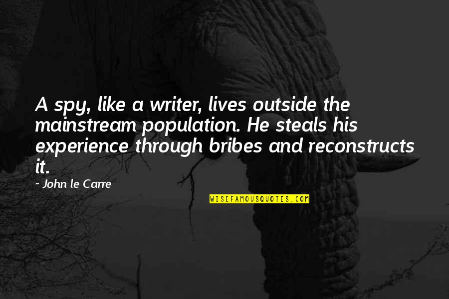 Spy Like Us Quotes By John Le Carre: A spy, like a writer, lives outside the