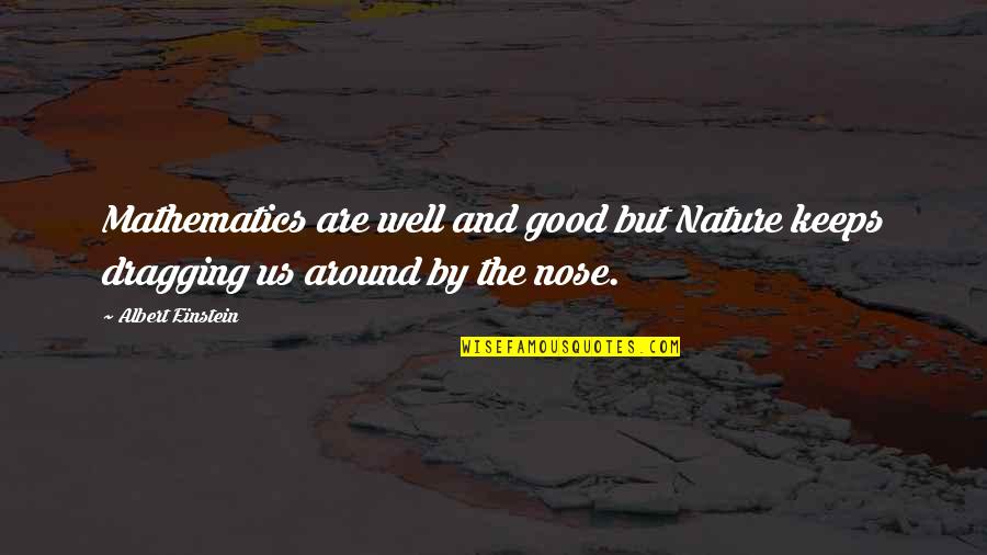 Sqaut Quotes By Albert Einstein: Mathematics are well and good but Nature keeps