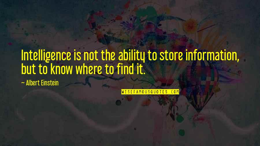 Sql Append Quotes By Albert Einstein: Intelligence is not the ability to store information,