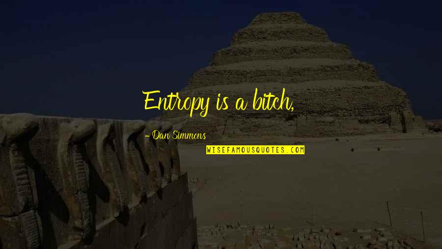 Sqlite Quotes By Dan Simmons: Entropy is a bitch,