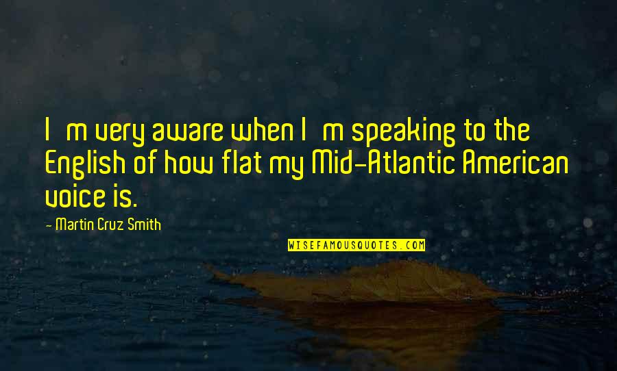 Squarefoot Quotes By Martin Cruz Smith: I'm very aware when I'm speaking to the