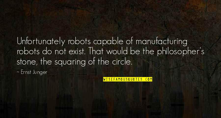 Squaring Quotes By Ernst Junger: Unfortunately robots capable of manufacturing robots do not