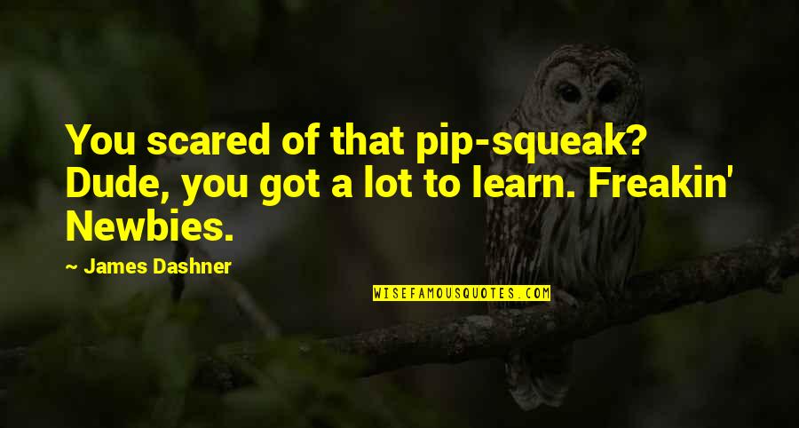 Squeak Quotes By James Dashner: You scared of that pip-squeak? Dude, you got