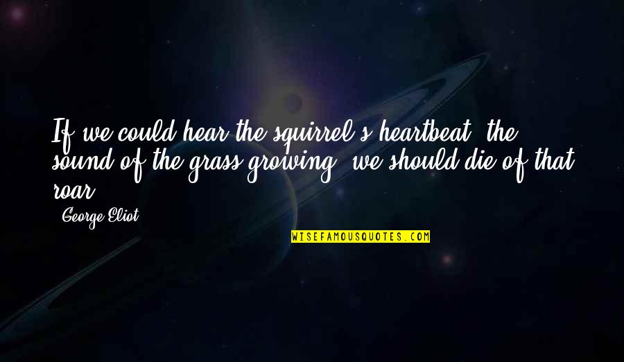 Squirrel Quotes By George Eliot: If we could hear the squirrel's heartbeat, the