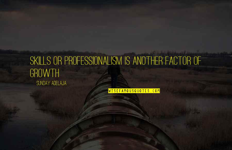 Sra International Quotes By Sunday Adelaja: Skills or professionalism is another factor of growth