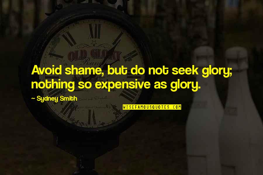 Srebrenitsa Quotes By Sydney Smith: Avoid shame, but do not seek glory; nothing