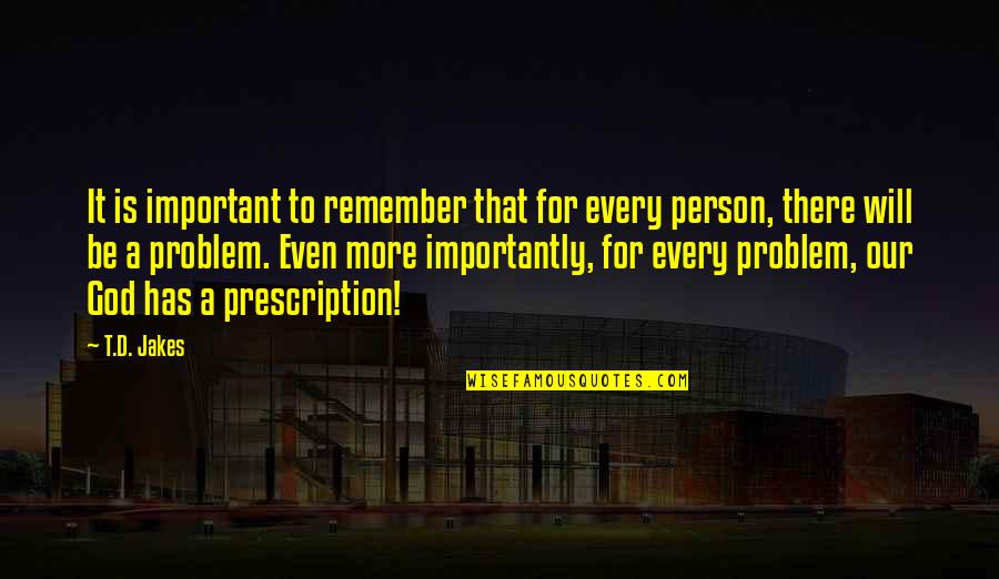 Sredina Hljeba Quotes By T.D. Jakes: It is important to remember that for every