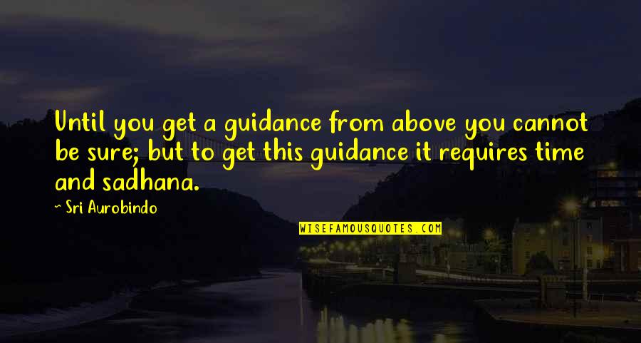 Sri Aurobindo Quotes By Sri Aurobindo: Until you get a guidance from above you