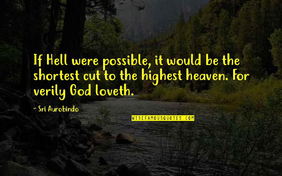 Sri Aurobindo Quotes By Sri Aurobindo: If Hell were possible, it would be the