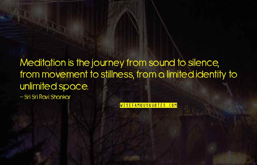 Sri Sri Ravi Quotes By Sri Sri Ravi Shankar: Meditation is the journey from sound to silence,