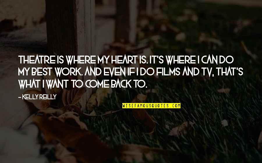 Srilal Weerasooriya Quotes By Kelly Reilly: Theatre is where my heart is. It's where Srilal Weerasooriya Quotes By Kelly Reilly: Theatre is where my heart is. It's where