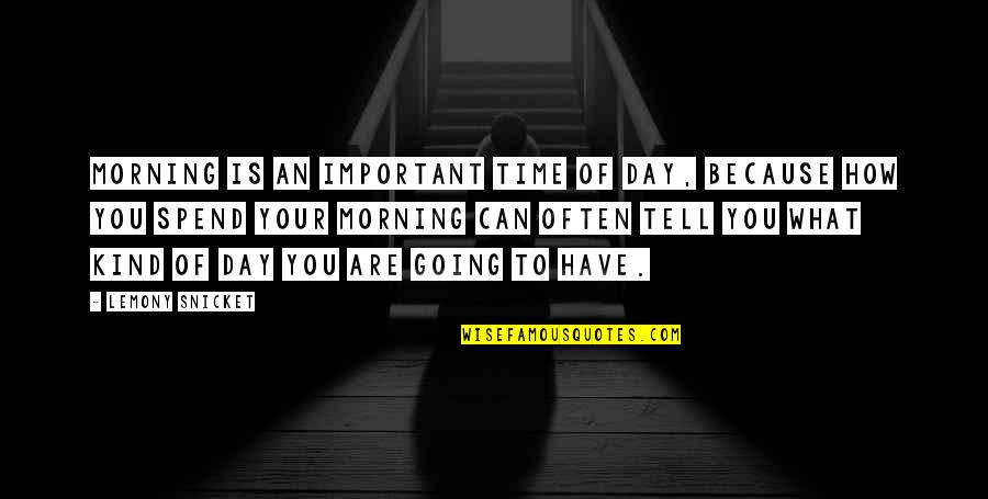 Srinivasa Ramanujan Famous Quotes By Lemony Snicket: Morning is an important time of day, because