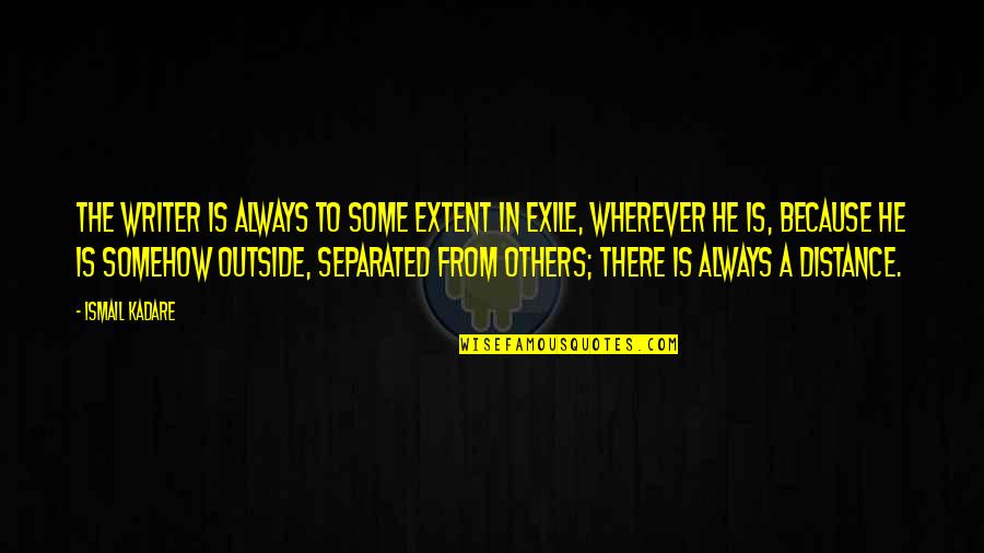 Sroka Ptak Quotes By Ismail Kadare: The writer is always to some extent in
