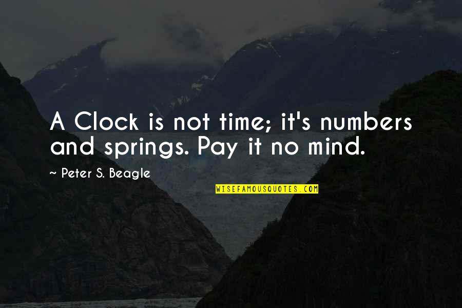 Srtaluly Quotes By Peter S. Beagle: A Clock is not time; it's numbers and
