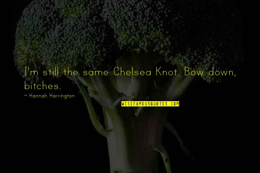 Srvr Quotes By Hannah Harrington: I'm still the same Chelsea Knot. Bow down, Srvr Quotes By Hannah Harrington: I'm still the same Chelsea Knot. Bow down,