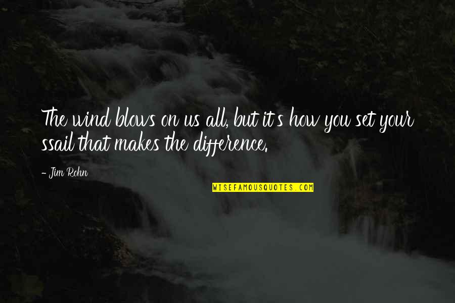 Ssail Quotes By Jim Rohn: The wind blows on us all, but it's