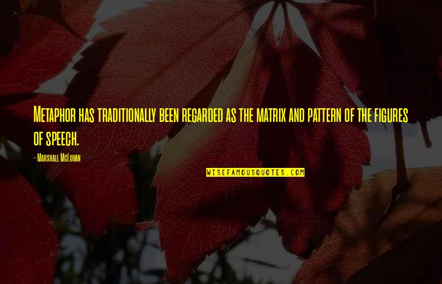 Ssc Motivational Quotes By Marshall McLuhan: Metaphor has traditionally been regarded as the matrix
