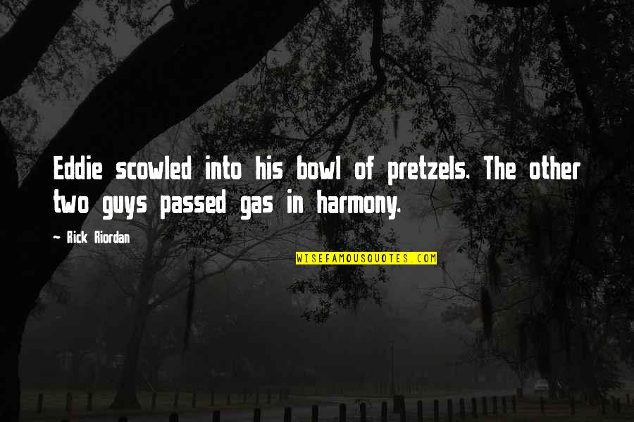 St Elmo Quotes By Rick Riordan: Eddie scowled into his bowl of pretzels. The