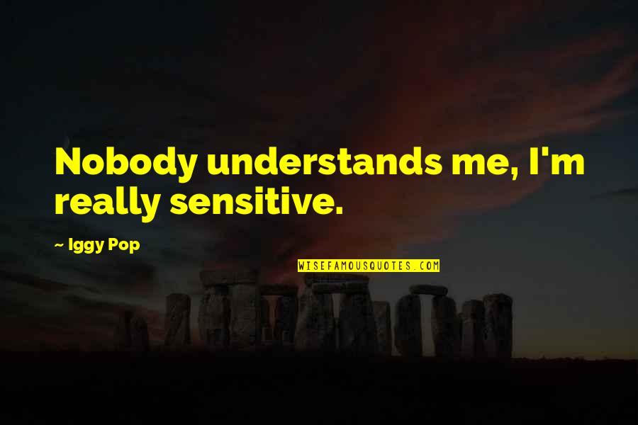 St. Hedwig Quotes By Iggy Pop: Nobody understands me, I'm really sensitive.