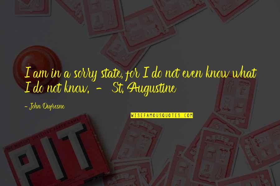 St John Quotes By John Dufresne: I am in a sorry state, for I