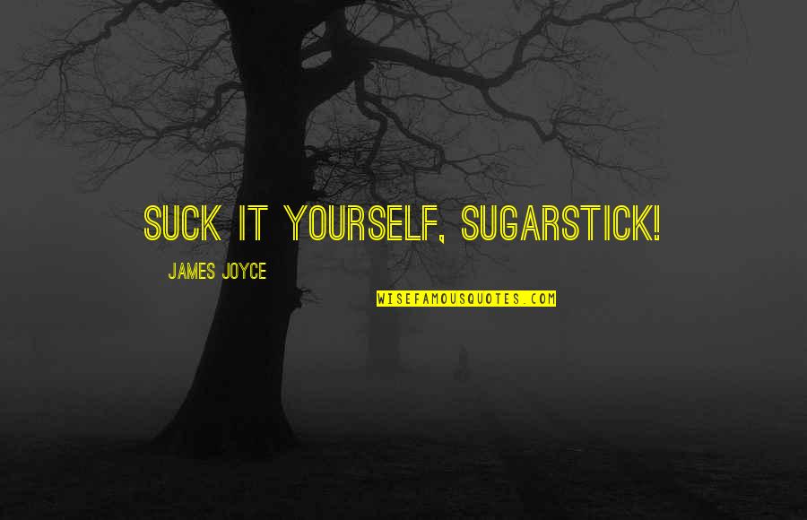 St Julie Quotes By James Joyce: Suck it yourself, sugarstick!