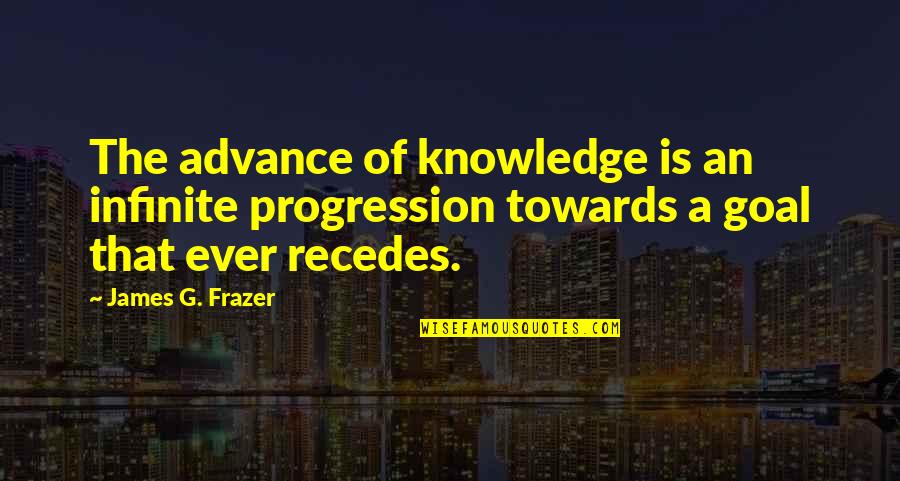 St Kosmas Quotes By James G. Frazer: The advance of knowledge is an infinite progression