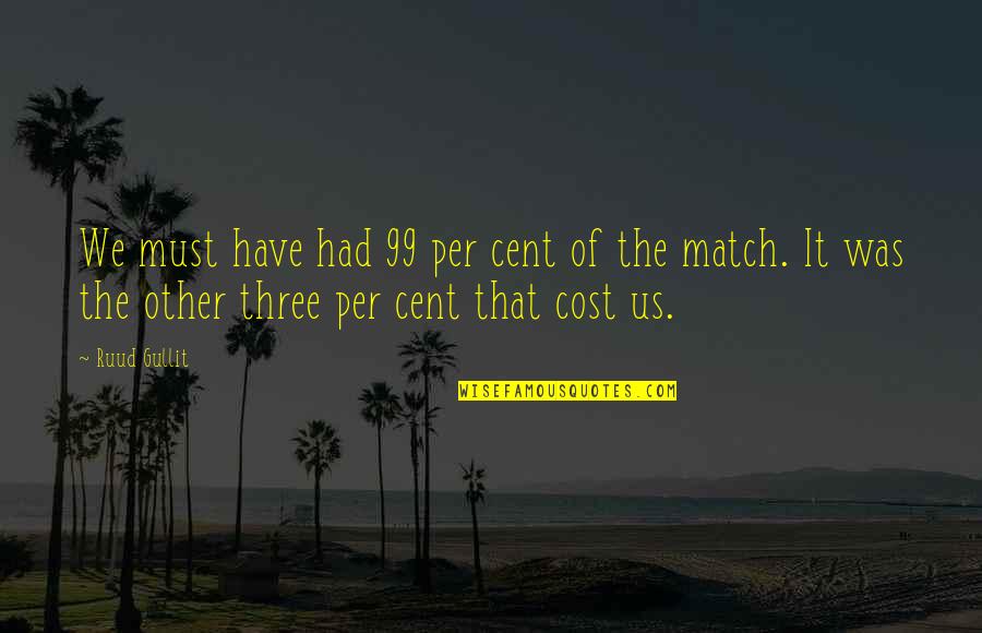 St Nicholas Of Tolentine Quotes By Ruud Gullit: We must have had 99 per cent of