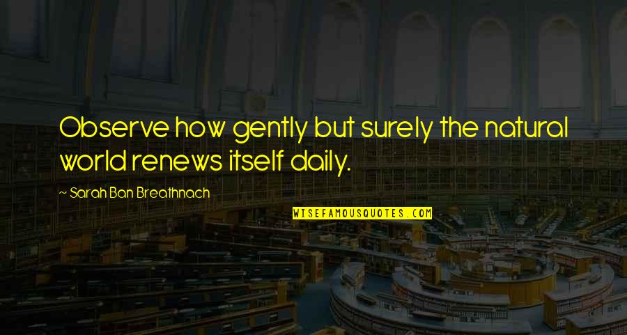 St Stephen Quotes By Sarah Ban Breathnach: Observe how gently but surely the natural world St Stephen Quotes By Sarah Ban Breathnach: Observe how gently but surely the natural world