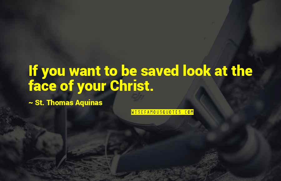 St Thomas More Quotes By St. Thomas Aquinas: If you want to be saved look at