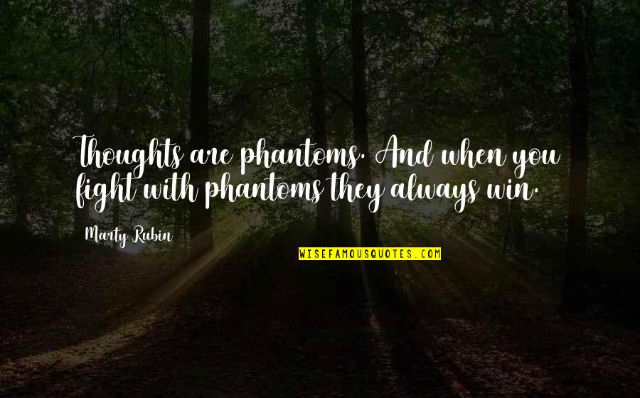 Stabdyti Quotes By Marty Rubin: Thoughts are phantoms. And when you fight with