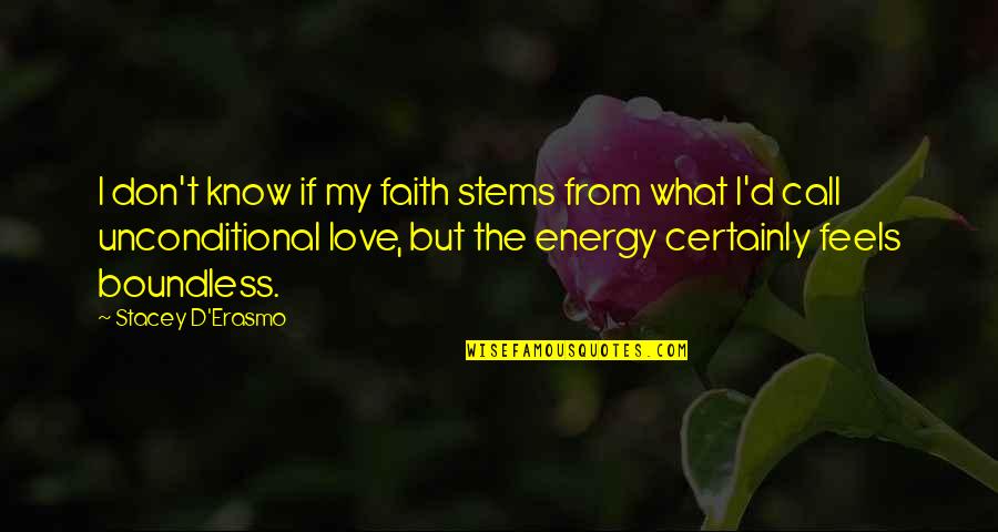 Stacey D'erasmo Quotes By Stacey D'Erasmo: I don't know if my faith stems from