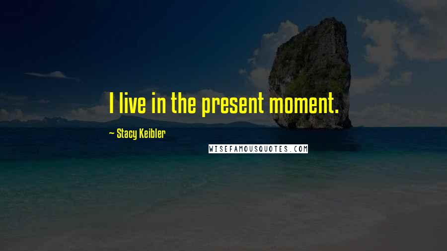 Stacy Keibler quotes: I live in the present moment.