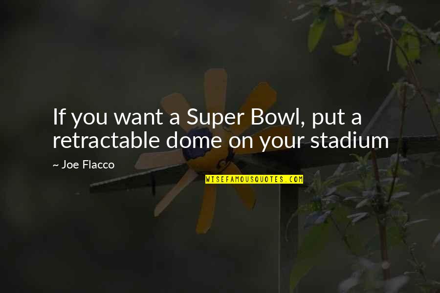 Stadium Quotes By Joe Flacco: If you want a Super Bowl, put a