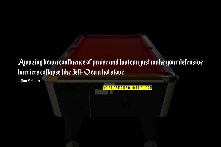 Staehle Fabricating Quotes By Dan Skinner: Amazing how a confluence of praise and lust Staehle Fabricating Quotes By Dan Skinner: Amazing how a confluence of praise and lust