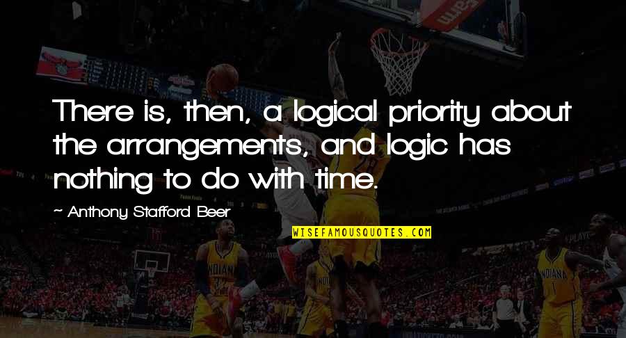 Stafford's Quotes By Anthony Stafford Beer: There is, then, a logical priority about the Stafford's Quotes By Anthony Stafford Beer: There is, then, a logical priority about the