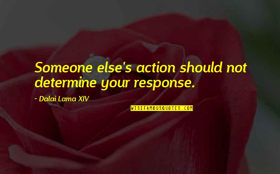 Stagecoach 1986 Quotes By Dalai Lama XIV: Someone else's action should not determine your response.