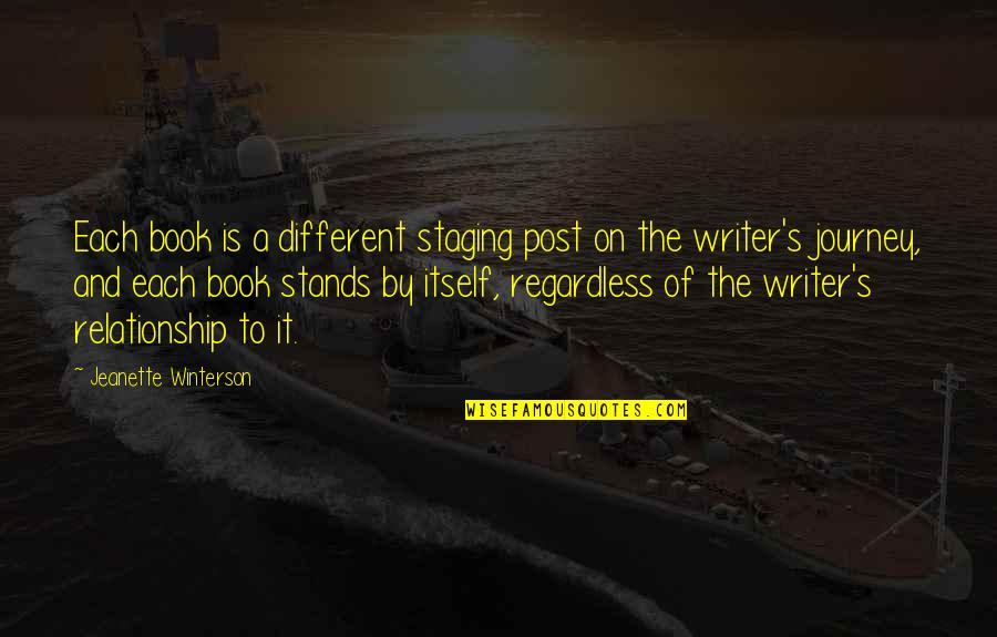 Staging Quotes By Jeanette Winterson: Each book is a different staging post on Staging Quotes By Jeanette Winterson: Each book is a different staging post on
