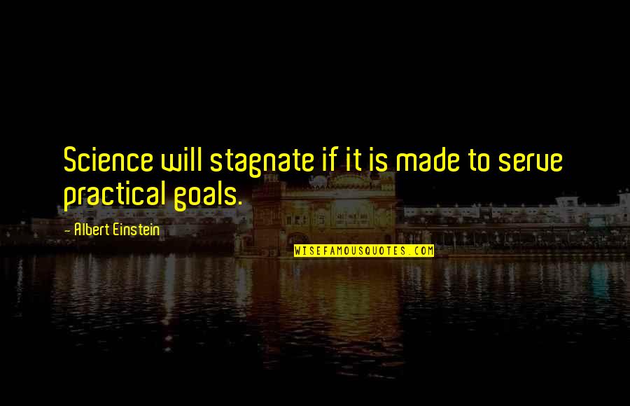 Stagnate Quotes By Albert Einstein: Science will stagnate if it is made to