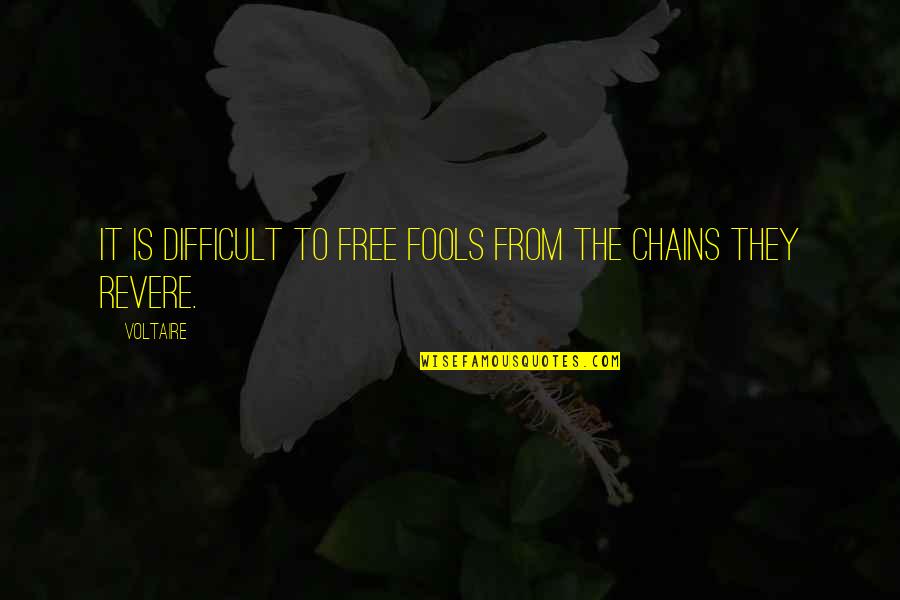 Stahura Brenner Quotes By Voltaire: It is difficult to free fools from the
