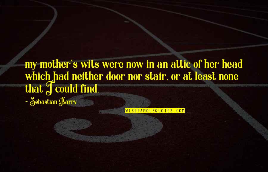 Stair Quotes By Sebastian Barry: my mother's wits were now in an attic