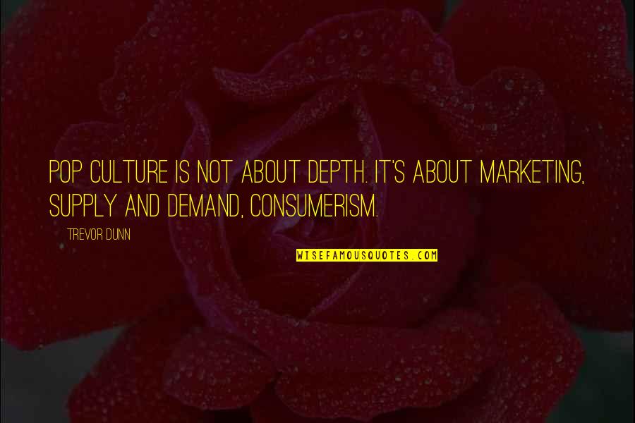 Stairway For Loved Quotes By Trevor Dunn: Pop culture is not about depth. It's about