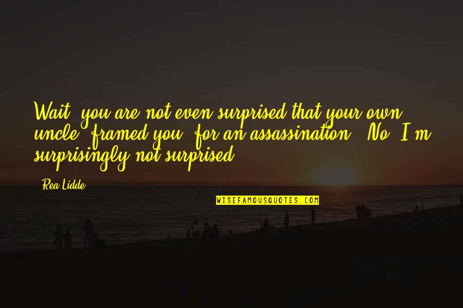 Stakias James Quotes By Rea Lidde: Wait, you are not even surprised that your