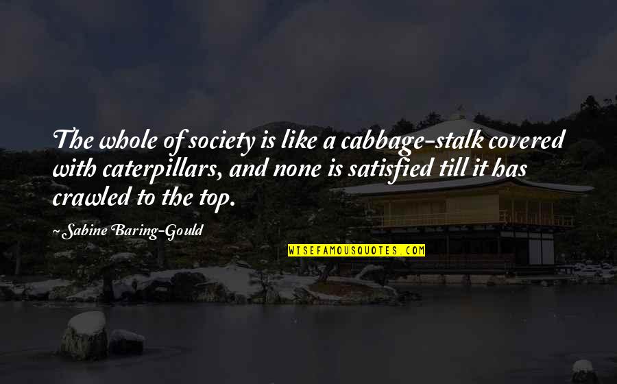 Stalk Quotes By Sabine Baring-Gould: The whole of society is like a cabbage-stalk