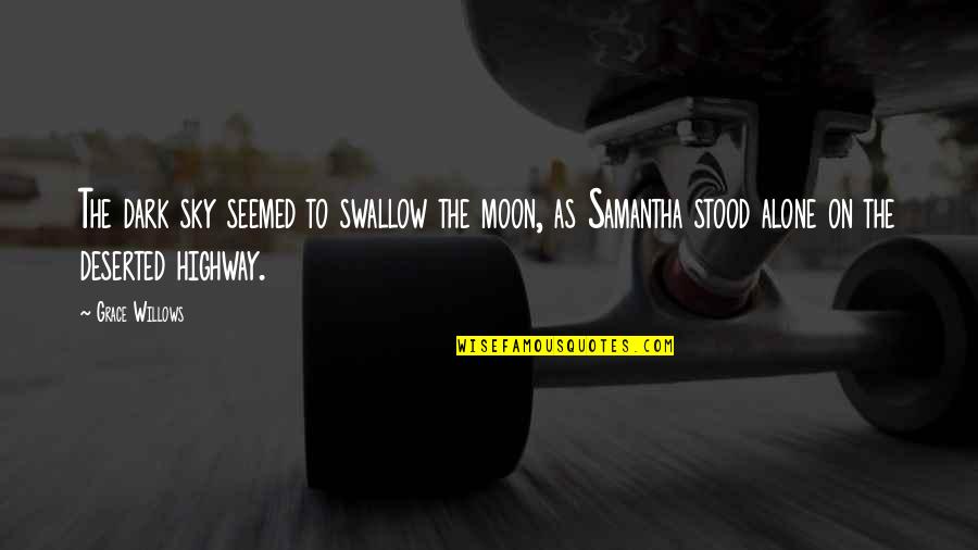 Stalked Quotes By Grace Willows: The dark sky seemed to swallow the moon,